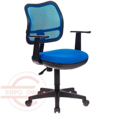 CH-797AXSN Кресло для персонала  Бюрократ, обивка сетка / ткань (Сетка синяя (TW-10))