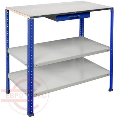 GARAGE №113 Верстак ПРОМЕТ (Серый, синий)