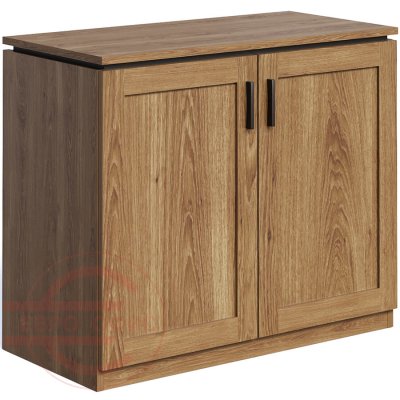 Ot-42 + Ot-7.2 Низкий стеллаж с глухими дверьми Мебель Стиль On.Top (Рэд Фокс / венге)