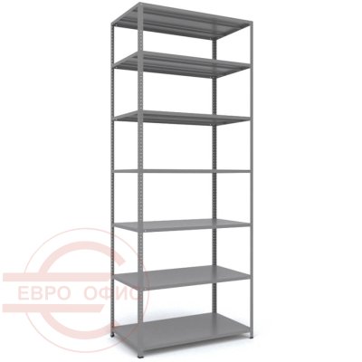 MS-255x70x60 Металлический стеллаж ПРОМЕТ, 7 (Cерый полуматовый (RAL 7038))