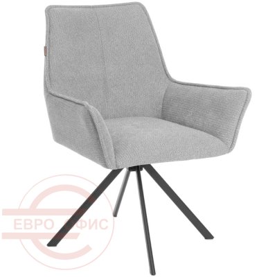 Murano/Мурано Стул для посетителя  TetChair, обивка ткань (Светло-серый)