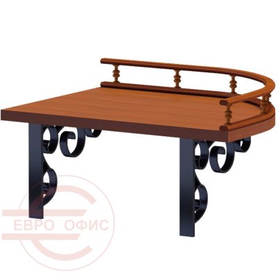 ПК-ВР-ПЛН38Х30ЛР Полка с балюстрадой левая ФЕЛИКС Версаль (Орех Орвието)