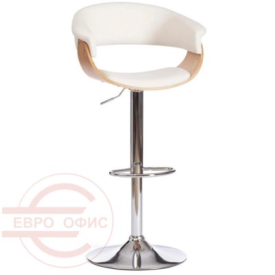 Вимта/Vimta (мод.4021S) Стул барный  TetChair, обивка экокожа (Белый / Натуральный)
