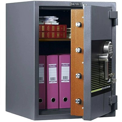 BANKER-M 67 EK Взломостойкий сейф MDTB, электронный кодовый + ключевой (Графит (RAL 7024))