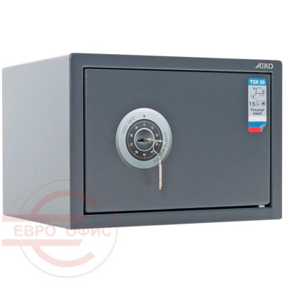 TSN 30 Мебельный сейф AIKO, ключевой (Графит структурированный (RAL 7024))