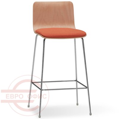 CH0023SCZ Кресло для посетителя BARSTOOL PLUS Fursys, обивка комбинированный (Оранжевый)