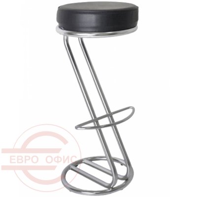 Zeta hoker Silver Стул для посетителя  Евро Офис, обивка экокожа (Чёрный)