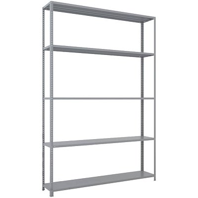 MS-220x150x30 NEW Металлический стеллаж ПРОМЕТ, 5 (Серый полуматовый (RAL 7038))