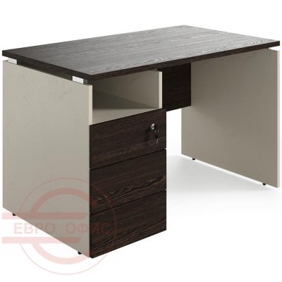 R-11L Стол с тумбой Мебель Стиль Rio Base (Венге MS, бежевый MS)