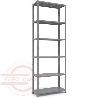MS_200x70x30 Металлический стеллаж ПРОМЕТ, 6 (Cерый полуматовый (RAL 7038))