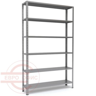 MS-200x120x30 Металлический стеллаж ПРОМЕТ, 6 (Серый полуматовый (RAL 7038))