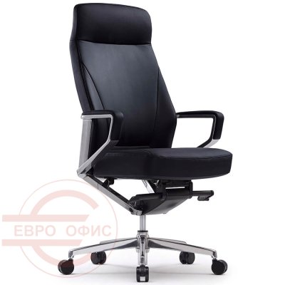 CH5200Z Кресло для руководителя VESTO Fursys, обивка кожа (Чёрное (L096))