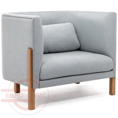 TORDINO 1 low Кресло TORDINO (Серо-голуб/орех)