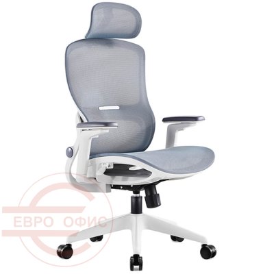 7209B-2 Кресло для руководителя  Евро Офис, обивка сетка (Голубой MT81-9)