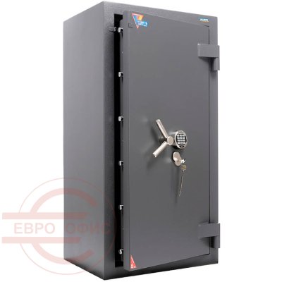 РУБЕЖ 1368 EL Взломостойкий сейф VALBERG, электронный кодовый + ключевой (Графит структурированный)