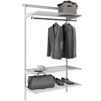 ТИТАН-GS-350S Комплект гардеробной системы ПАКС (Белый)