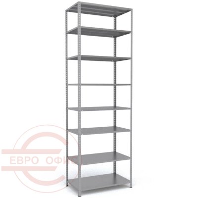 MS-310x100x60 Металлический стеллаж ПРОМЕТ, 8 (Серый полуматовый (RAL 7038))