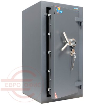 РУБЕЖ 99 EL Взломостойкий сейф VALBERG, электронный кодовый + ключевой (Графит структурированный)