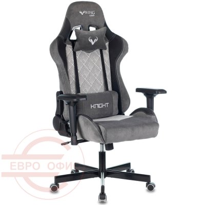 Zombie VIKING 7 KNIGHT Геймерское кресло  Бюрократ, обивка ткань (Серый Loft ромбик текстиль / эко.кожа)