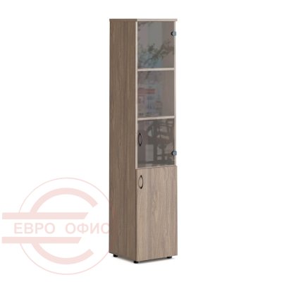 А-24.0 + А-01.1 Шкаф узкий комбинированный Мебель Стиль Агат М (Палдао)