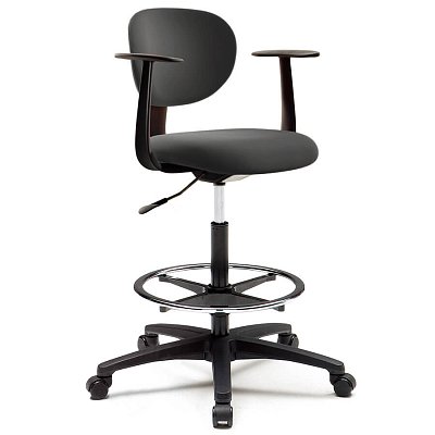 CHN0851Z Кресло для персонала CASHIER CHAIR Fursys, обивка экокожа (Серое (A441))