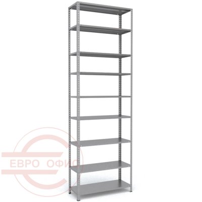 MS-310x100x40 Металлический стеллаж ПРОМЕТ, 9 (Серый полуматовый (RAL 7038))