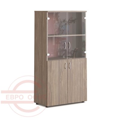 А-36.0 + А-02.2 Шкаф средний комбинированный Мебель Стиль Агат (Палдао)