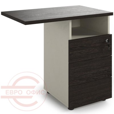 R-32+R-24 Тумба приставная с топом Мебель Стиль Rio (Венге MS, бежевый MS)