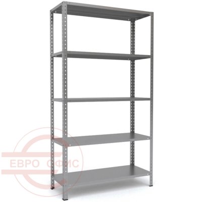 MS-185x100x40 Металлический стеллаж ПРОМЕТ, 5 (Серый полуматовый (RAL 7038))