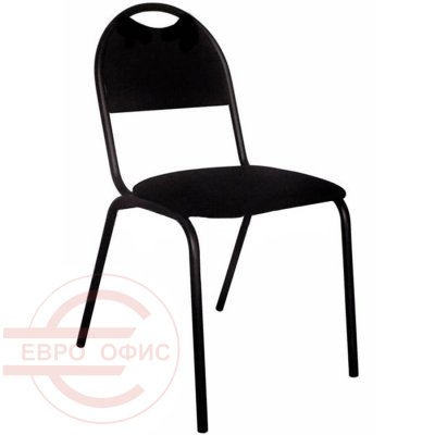 Стандарт Стул для посетителя  Евро Офис, обивка ткань (Ткань чёрная)