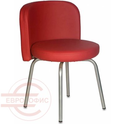KF-2 Стул для посетителя  Бюрократ, обивка экокожа (Бордовый (Or-21))