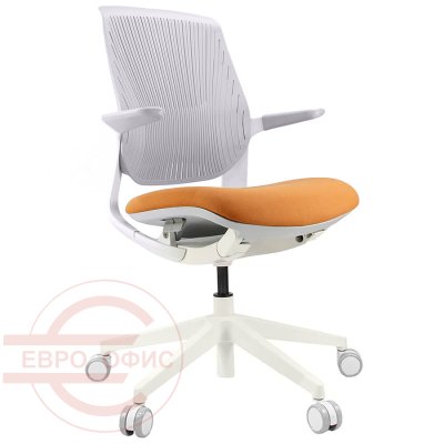 CH4800WXZ Кресло для персонала FLIGHT Fursys, обивка сетка / ткань (Оранжевое (838А))