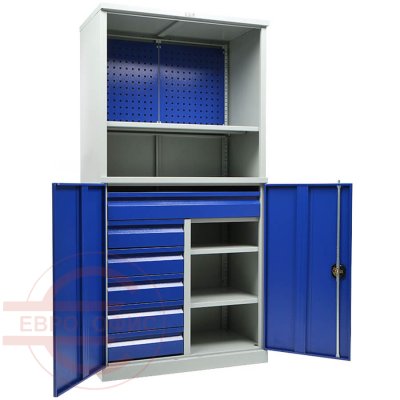 TC-1995/2-121215 Шкаф инструментальный лёгкий ТС ПРОМЕТ (Корпус (RAL 7038), дверь ящика (RAL 5002).)