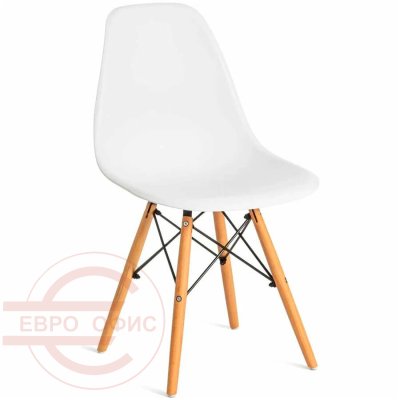 PP 623-1 Стул для посетителя  Евро Офис, обивка пластик (Белый)