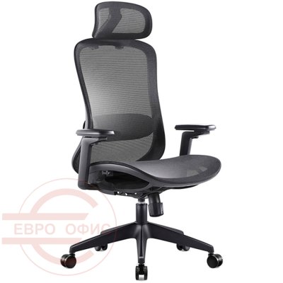 7109B-1 Кресло для руководителя  Евро Офис, обивка сетка (Черный)