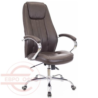 LONG TM Кресло для руководителя  EVERPROF, обивка экокожа (Коричневый)