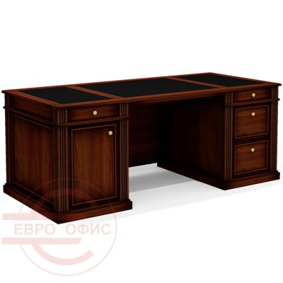 Dan-201.2 Стол руководителя Мебель Стиль Dante (орех бреннерский/орех темный)