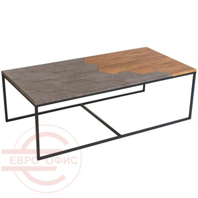 Китч Журнальный стол Мебелик (Дуб американский / серый бетон)