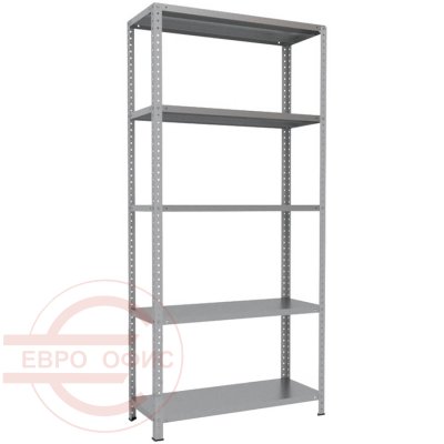 220x100x40 Металлический стеллаж MS HARD, 5 (Cерый полуматовый (RAL 7038))