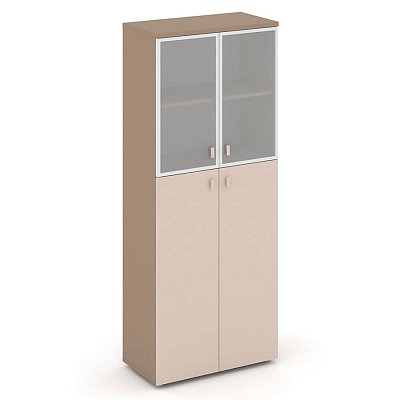 ES.ST-1.7R Шкаф высокий широкий RIVA Estetica (Латте/Капучино/Сатин матовый)