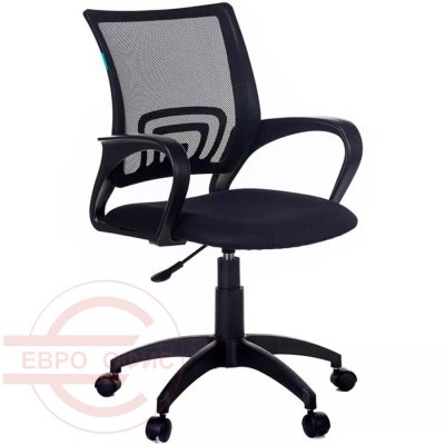 CH-695NLT Кресло для персонала  Бюрократ, обивка сетка / ткань (Спинка сетка черная TW-01, сиденье черное TW-11)