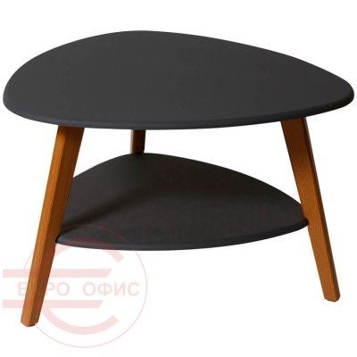 Бруклин Журнальный стол Мебелик (Графит / дуб светлый)