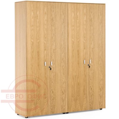 101 727 Шкаф для бумаг + гардероб Profoffice Exe (Дуб флоре/Хром)