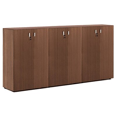101 735 Шкаф средний H.120, 6 дв Profoffice Exe (Орех мароне/Хром)