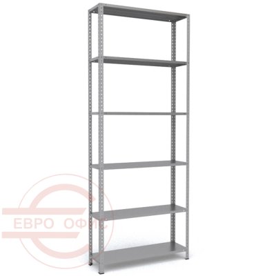 MS-255x100x30 Металлический стеллаж ПРОМЕТ, 6 (Серый полуматовый (RAL 7038))