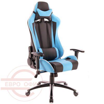 LOTUS S5 Геймерское кресло  EVERPROF, обивка экокожа (Черный / вставки голубые)