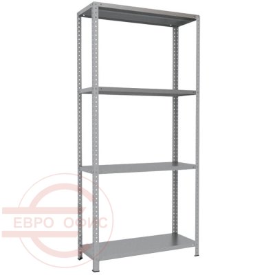 220x100x40 Металлический стеллаж MS HARD, 4 (Cерый полуматовый (RAL 7038))