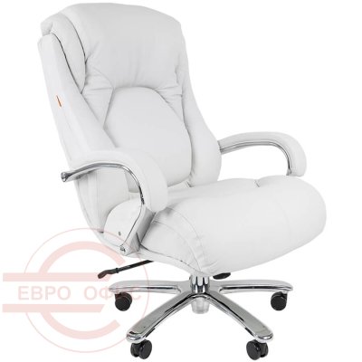 402 Кресло для руководителя  Chairman, обивка кожа (Белый)