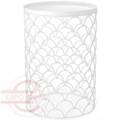 SHT-CT24 Журнальный стол Мебелик (Белый муар)