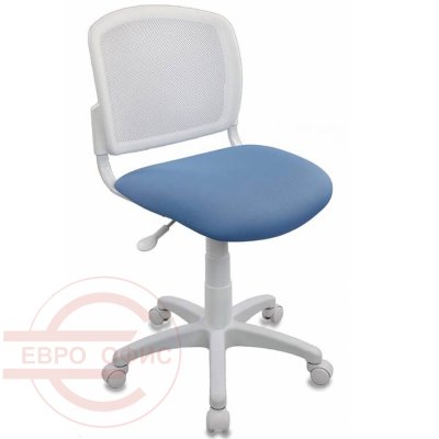 CH-W296NX Кресло детское  Бюрократ, обивка сетка / ткань (Ткань голубая (26-24))